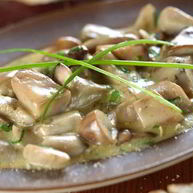 Рецепт Белых грибов тушенных в сливочном соусе