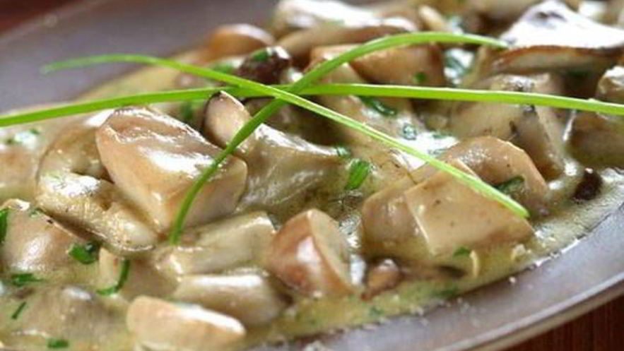 Рецепт белых грибов тушенных в сливочном соусе