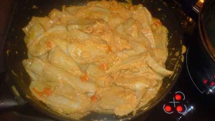 Рецепт грибов обжаренных под соусом с гарниром