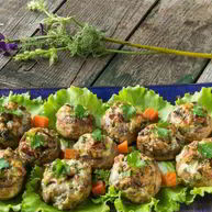 Рецепт Грибов с колбасой в духовке