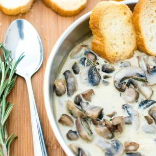 Рецепт Грибов со сливками