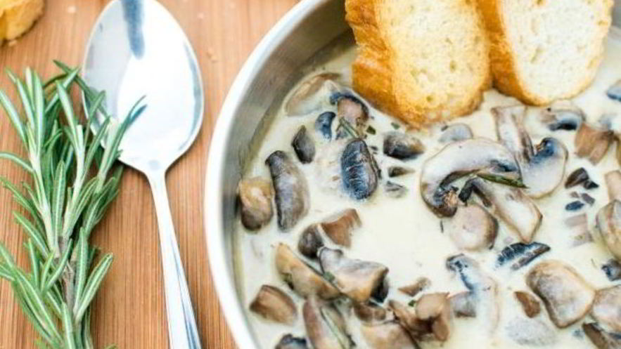 Рецепт грибов со сливками