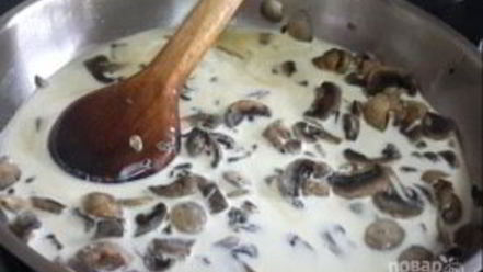 Рецепт грибов со сливками