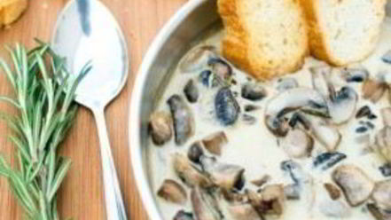 Рецепт грибов со сливками