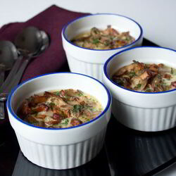 Рецепт Грибов в сливочной заливке