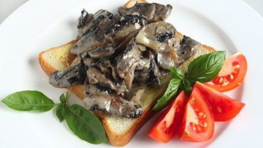 Рецепт грибов в сливочном соусе с шалфеем