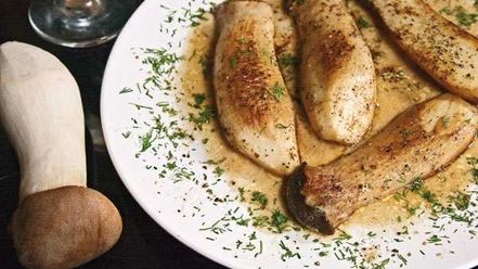 Рецепт грибов в сливочном соусе