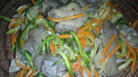 Рецепт грибов вешенки с овощами по-корейским мотивам