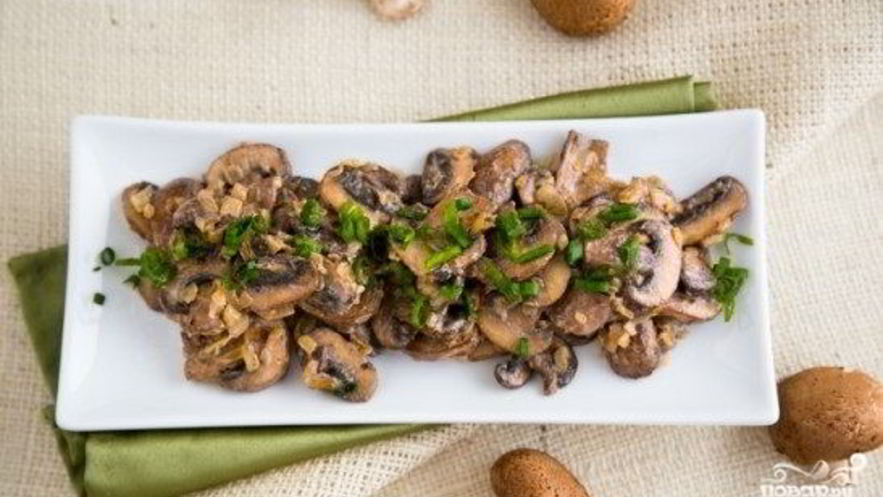 Рецепт грибов, жареных с майонезом