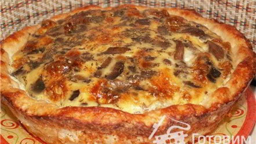 Рецепт куриного лукошка с грибным омлетом