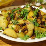 Рецепт Лисичек жареных с картофелем