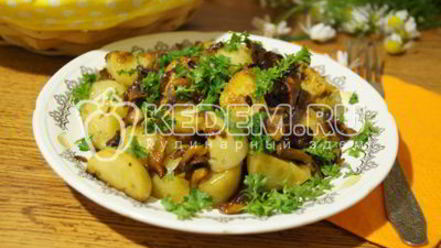 Рецепт лисичек жареных с картофелем