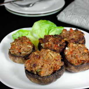 Рецепт Шампиньонов, фаршированных мясом