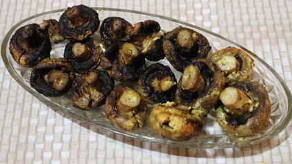 Рецепт Шампиньонов на мангале