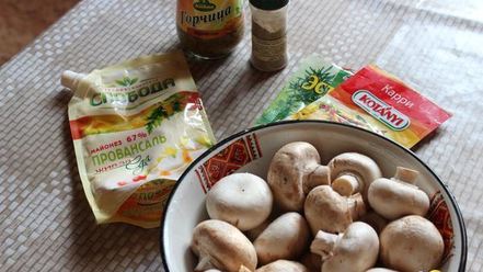 Рецепт шампиньонов на мангале