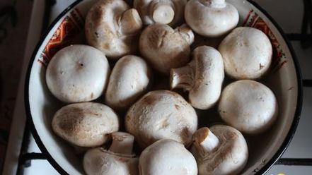 Рецепт шампиньонов на мангале