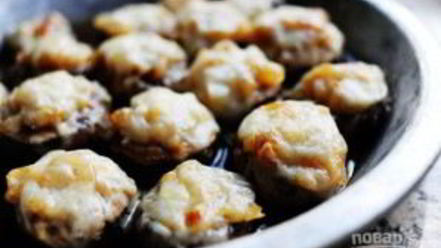 Рецепт шампиньонов под сыром в духовке