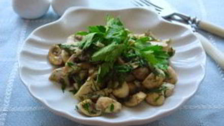 Рецепт шампиньонов с чесноком и зеленью