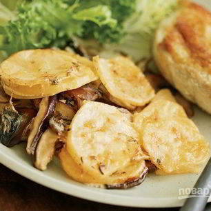 Рецепт Шампиньонов с картошкой в духовке