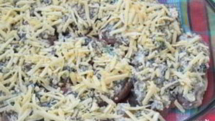 Рецепт шампиньонов со свининой в духовке