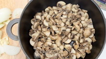 Рецепт шампиньонов в сливках