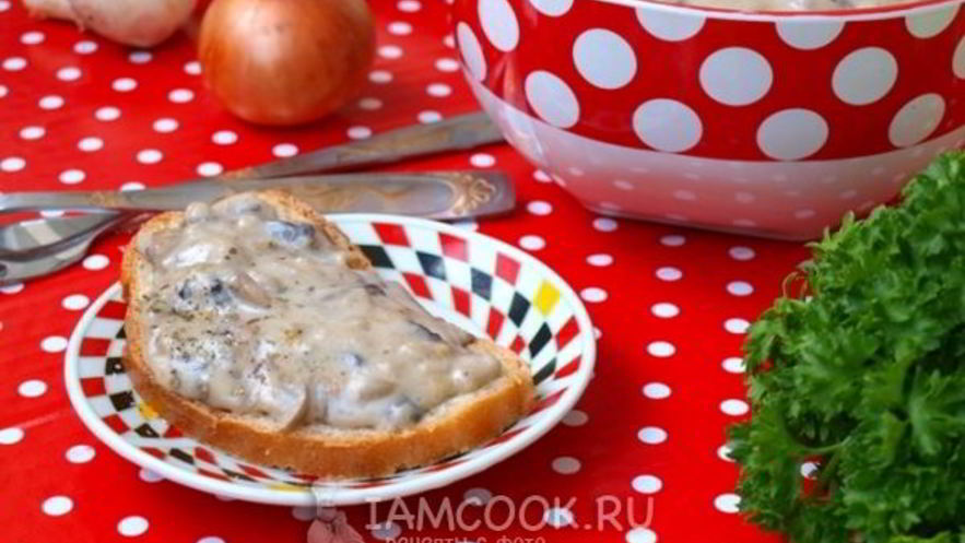 Рецепт шампиньонов в сливочном соусе