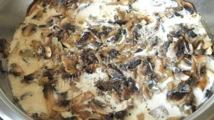 Рецепт шампиньонов в сливочном соусе