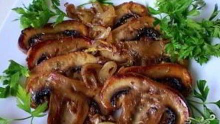 Рецепт шампиньонов жареных с луком