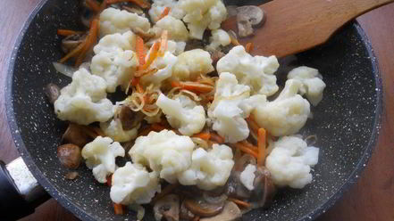 Рецепт шампиньонов жареных с цветной капустой