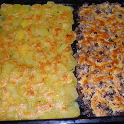 Рецепт Сморчков запеченных под сыром с картофелем