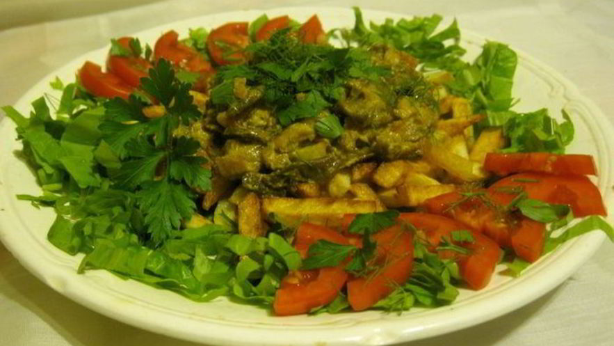 Рецепт тушеных грибов с курицей