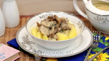 Рецепт тушеных грибов в мультиварке