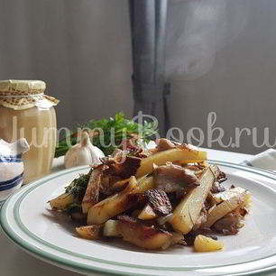 Рецепт Вешенок с жареной картошкой