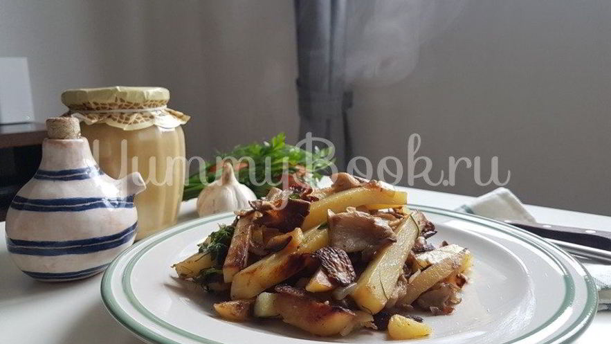 Рецепт вешенок с жареной картошкой