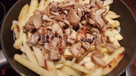 Рецепт вешенок с жареной картошкой