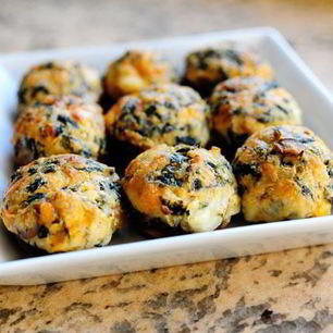 Рецепт Запеченных грибов, фаршированных сыром и шпинатом