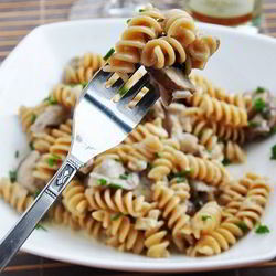 Рецепт Жареных грибов с макаронами