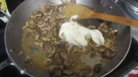 Рецепт жареных грибов с макаронами