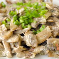 Рецепт Жареных шампиньонов со сметаной