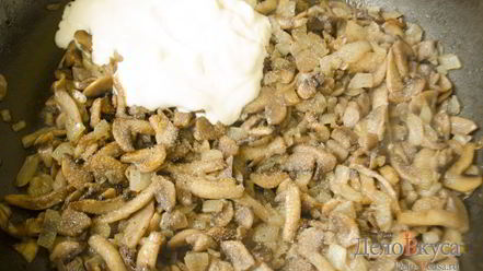 Рецепт жареных шампиньонов со сметаной