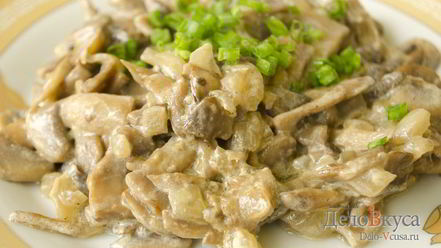 Рецепт жареных шампиньонов со сметаной