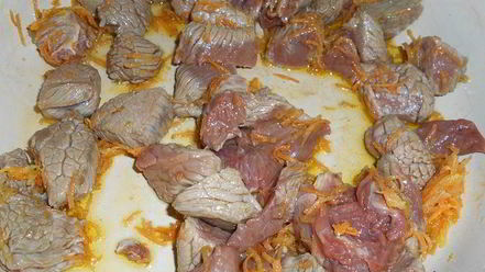 Рецепт гуляша из говядины с тыквой