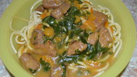 Рецепт гуляша из говядины с тыквой