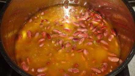 Рецепт гуляша из красной фасоли и курицы