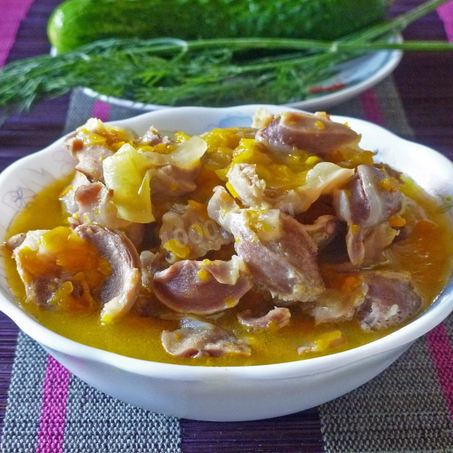 Рецепт Гуляша из куриных желудков