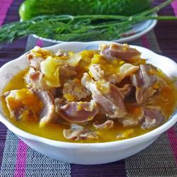 Рецепт Гуляша из куриных желудков