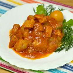 Рецепт Гуляша из свинины на сковороде