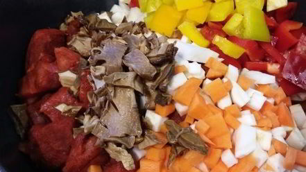 Рецепт гуляша с белыми грибами