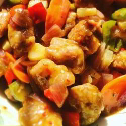 Рецепт Свиного гуляша в кисло-сладком соусе