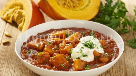 Рецепт вегетарианского гуляша из тыквы